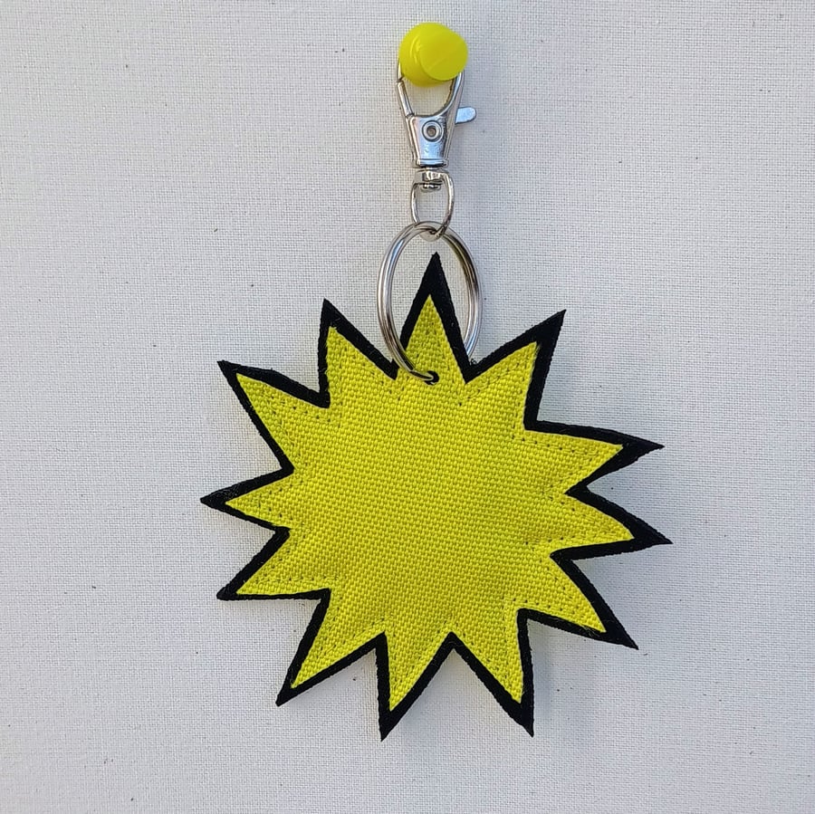 Yellow Sun Keyring - Bag Charm
