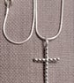 Silver Beadedwire Cross pendant - Image 4