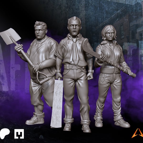 Aftermath Studios-Horrific Icons Set Pack 32mm-40mm Resin Miniatures