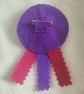 Purple sparkly handmade Queen rosette - Image 2