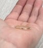 9ct solid yellow gold 1.5mm flat bead skinny ring  - Image 4