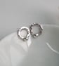 Earrings - Little Silver hoop ring stud earrings - Image 8