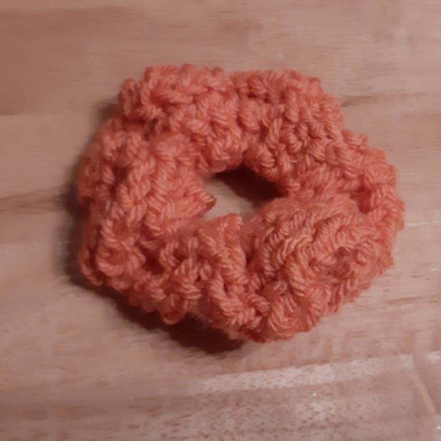 Orange Chunky Knit Large Scrunchie