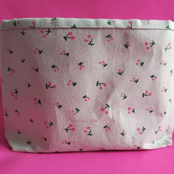 Cherry print Fabric Basket