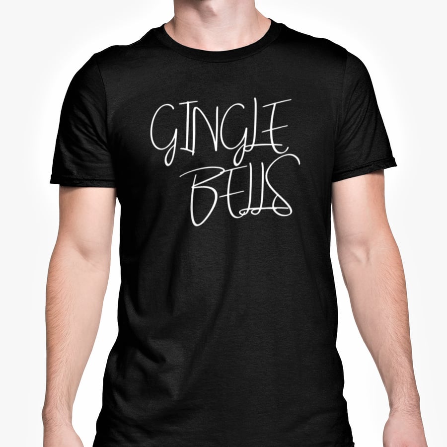 GINgle Bells Christmas T Shirt- Funny Joke Friends Banter Present Gin Themed