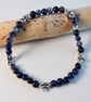 Blue Sodalite Bracelet With Silver Dragonflies - Handmade In Devon - Image 4