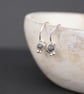Raw sapphire gemstone earrings, silver hoop earrings - Image 3