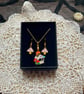 Mushroom skull and earring set
