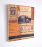 Vintage Paper Collage on Wood Panel, 14.8cms, Free UK Postage (208) - Image 2