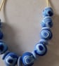 POLYMER CLAY BLUE MARBLE NECKLACE - FREE UK SHIPPING  - Image 3