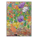 Oil painting - wildflowers - impasto texture - mounted art - letterbox gift
