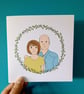 Cartoon Card, personalised card, cartoon illustration, family portrait card - Image 6