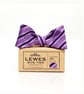 Purple striped silk bow tie