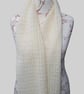  Classic Cream Shade Tassel Scarf -  Elegant Crocheted Scarf - Indoor Scarf - Image 2