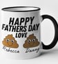 Happy Father's Day Mug Dad's Personalised Father's Day Gift Little Poo Emoji  - Image 2