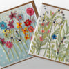 2 x Flower Garden cards with free post