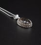 Botswana agate sterling silver handmade gemstone pendant necklace