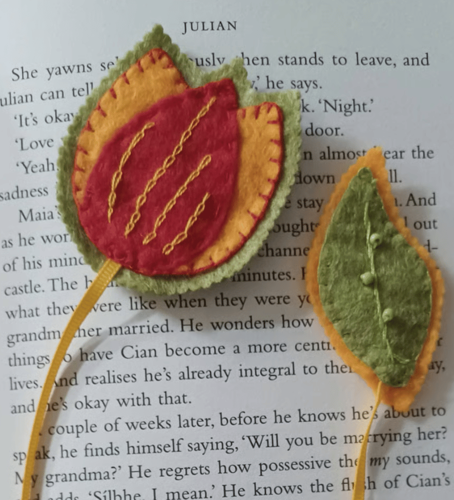 Handmade Felt Tulip Bookmark