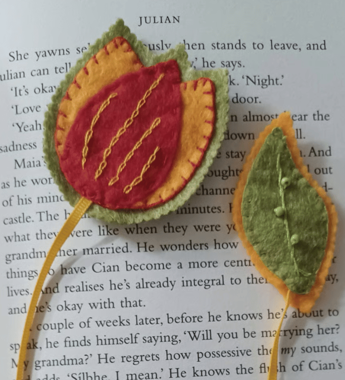 Handmade Felt Tulip Bookmark