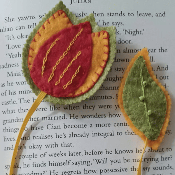 Handmade Felt Tulip Bookmark