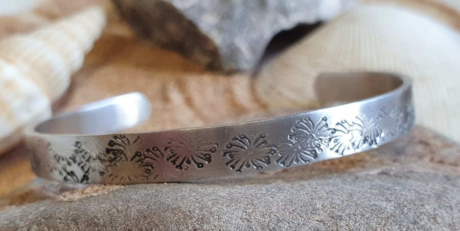 Hand Stamped Cuff Bangle