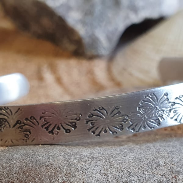 Hand Stamped Cuff Bangle