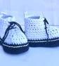 DM style baby booties, Crochet booties, Docmartin boots, White Boots - Image 4