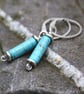 Scrolls turquoise silver earrings - Image 3