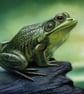 Original Pastel Artwork of a Frog