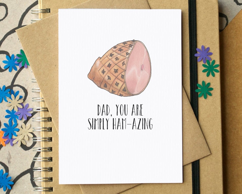 Funny "Dad, You're Ham-Azing" Father's Day Card