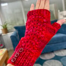 Soft Merino Wool fingerless gloves