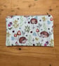 Hedgehog Print Quilted Fabric Organiser Pouch - Image 2