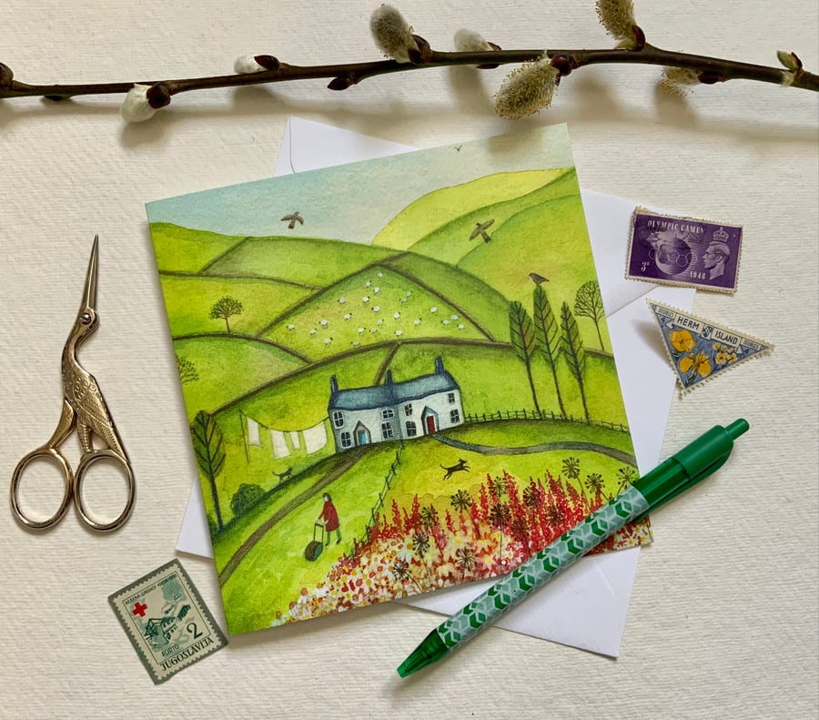 Soaring High, blank greetings card