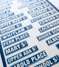 A4 Handmade Cyanotype Print - Saltaire Street Signs - Image 2