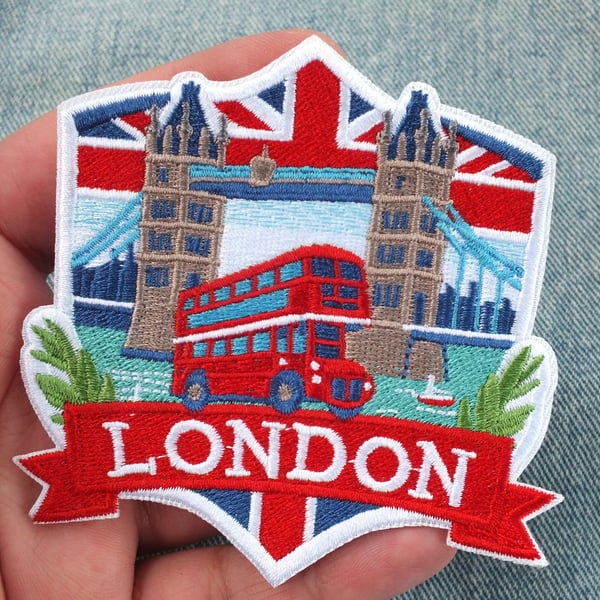 London England Patch Embroidered Travel Souvenir Iron On Badge