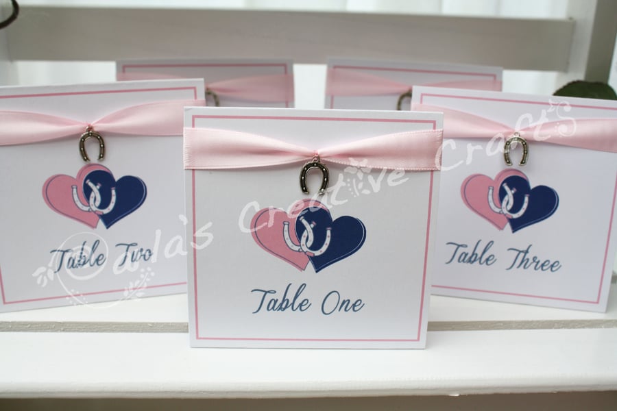 Horseshoe Double Sided Table Number