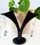 Statement Long Earrings Coin Pearl & Gemstone Sterling Silver Dangle Earrings - Image 7
