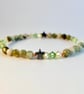Peace Jade Bracelet With Crystals & Stars, Birthday, Anniversary, Gifts For Her
