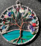 Millefiori hearts tree of life suncatcher