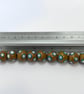 Handmade brown and turquoise lamp work glass beads - Image 2