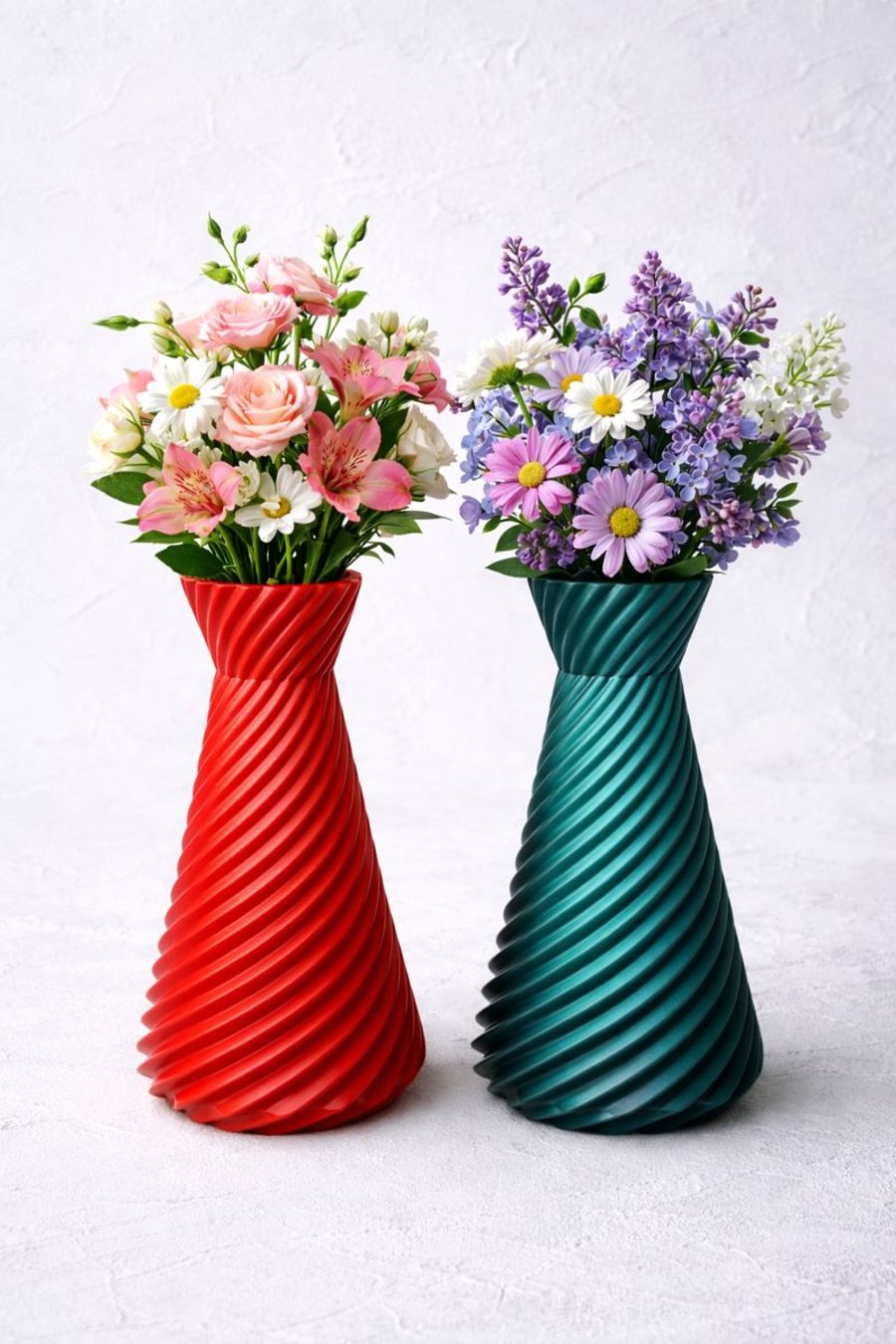 Handmade Spiral Vase – 3D Printed Decorative Vase, Custom Colours, Made to Order