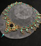 Bejewelled Wire Weave Elephant Necklace with Jasper, Tarnish resistant Gold plat - Image 7