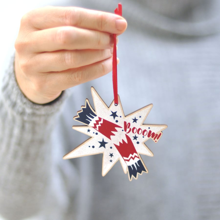 Scandinavian Christmas Tree Decoration - Christmas cracker - wood decoration