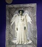 Fabric panel Angel of colour Guardian angel Xmas decoration