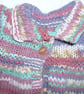 hand knitted multi coloured coat for  38 cm rag doll - Image 3