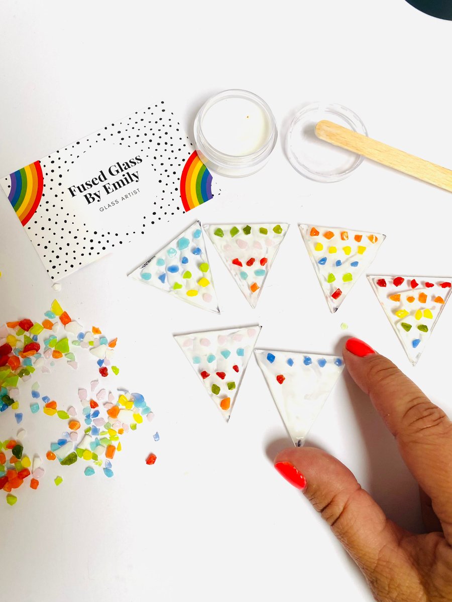 Make at Home Fused Glass Mini Bunting Kit