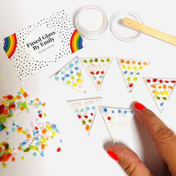 Make at Home Fused Glass Mini Bunting Kit