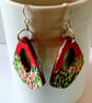Geometric wood earrings - Image 1