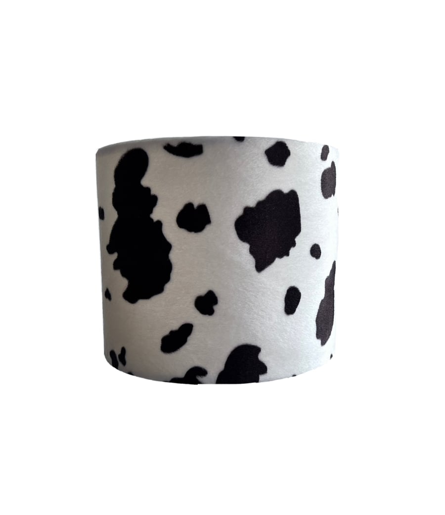 Handmade Animal Print Faux Fur Lampshades Dalmatian Zebra Leopard Cow