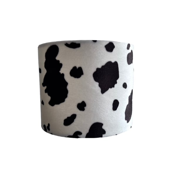 Handmade Animal Print Faux Fur Lampshades Dalmatian Zebra Leopard Cow